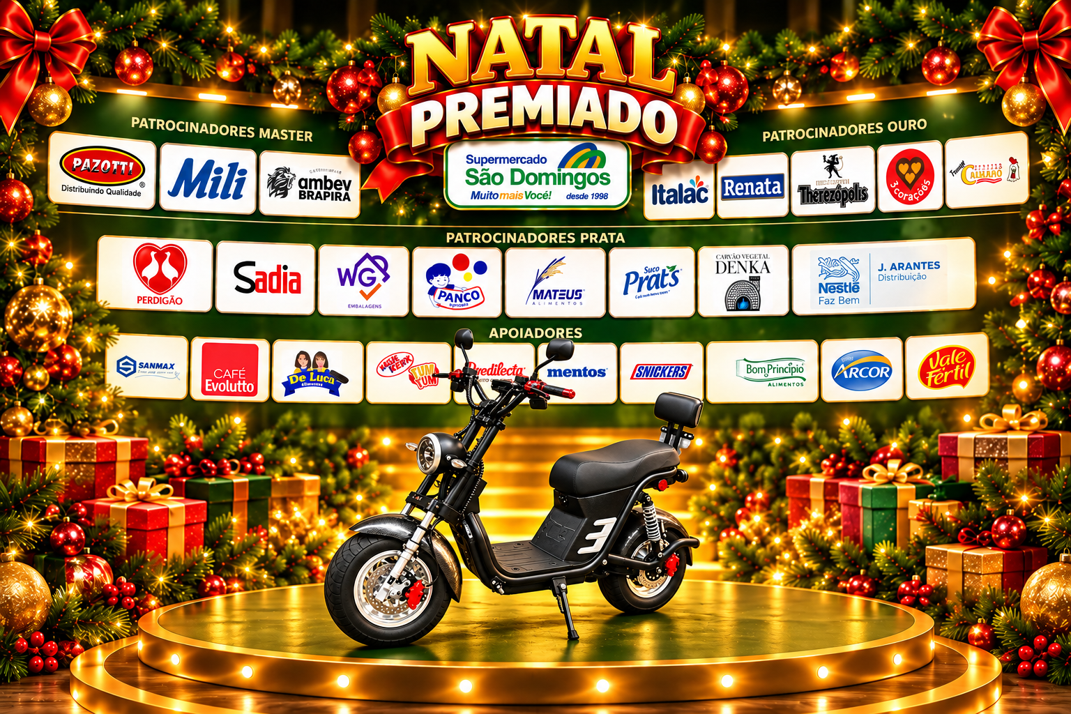Scooter elétrica X18 de pneu largo